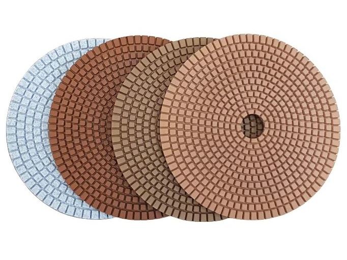Set de ponçage en agate, marron 125 mm